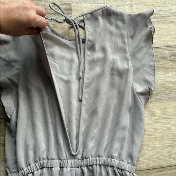 Aritzia Wilfred Fleurette Jumpsuit Ruffled Sleeves Elastic Waist Back Keyhole - Picture 9 of 11